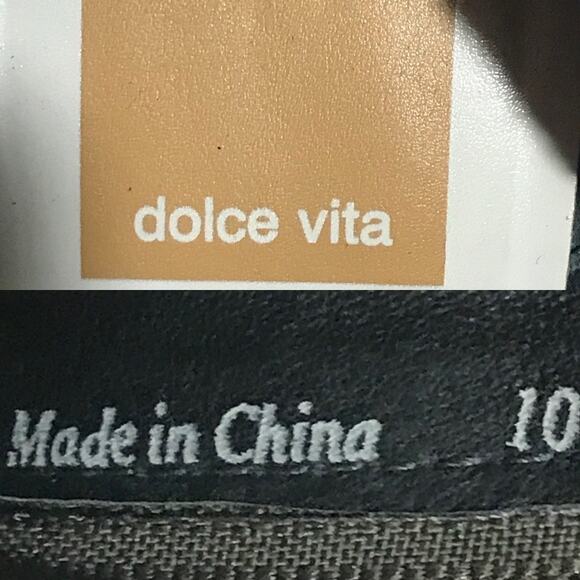 Dolce Vita Women Heeled Suede Ankle Boots Contrasting Ankle Strap Sz 10 - Picture 4 of 4